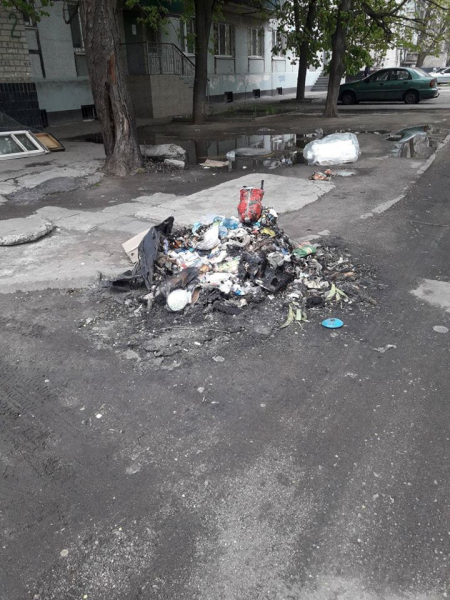 В Запорожье горели мусорные баки