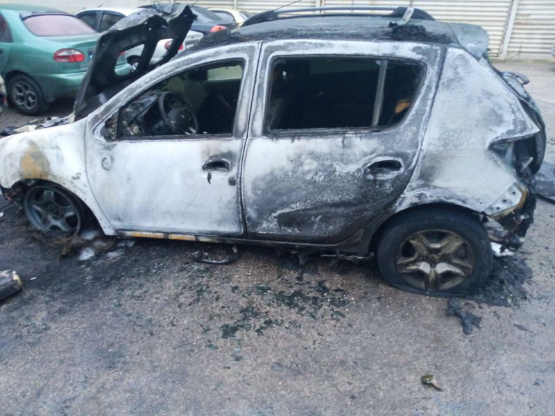 В Запорожье сожгли авто полицейского